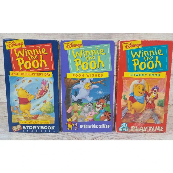 Disney Winnie The Pooh VHS Video Lot of 3 Storybook Classics Friendship Playtime - Picture 1 of 4
